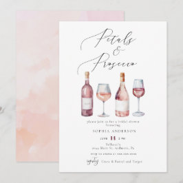 Convites Petais de Aquarela Elegante e Chá de panela Prosec