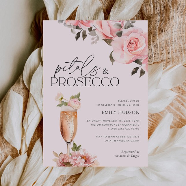 Convites Petais e Chá de panela Floral Prosecco (Criador carregado)