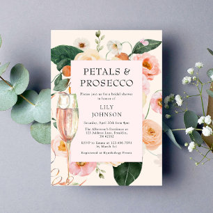 Convites Petais e Chá de panela Floral Prosecco