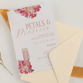 Convites Petais e Chá de panela Prosecco - Chic Rosa Floral