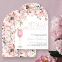 Petais e Prosecco Chá de panela Floral Rosa Modern