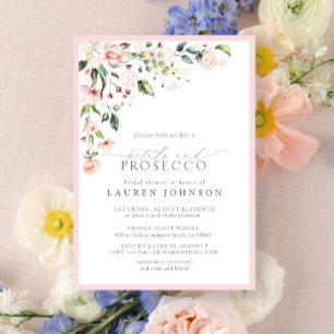Convites Petais e Prosecco - Chá Floral Rosa Elegante