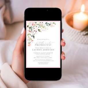 Convites Petais e Prosecco - Chá Floral Rosa Elegante