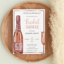 Petais e Rosa de Prosecco Chá de panela moderno Do