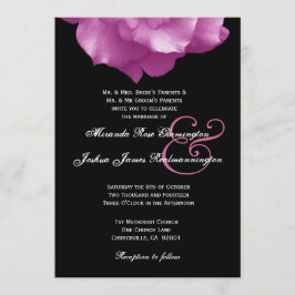 Convites Pétalas cor-de-rosa COR-DE-ROSA que Wedding o