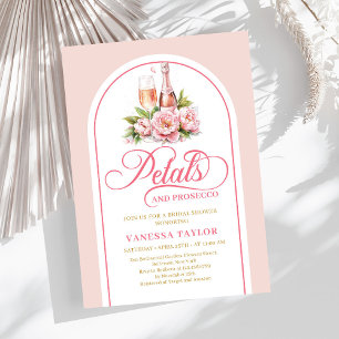 Convites Pétalas da moda e celebração em dourado rosado pro