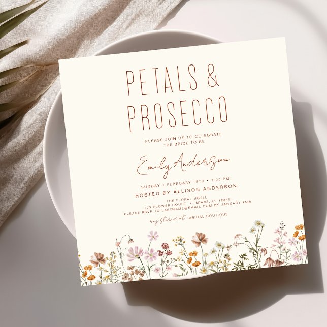 Convites Pétalas de Flores Selvagens e Chá de panela Prosec (Criador carregado)