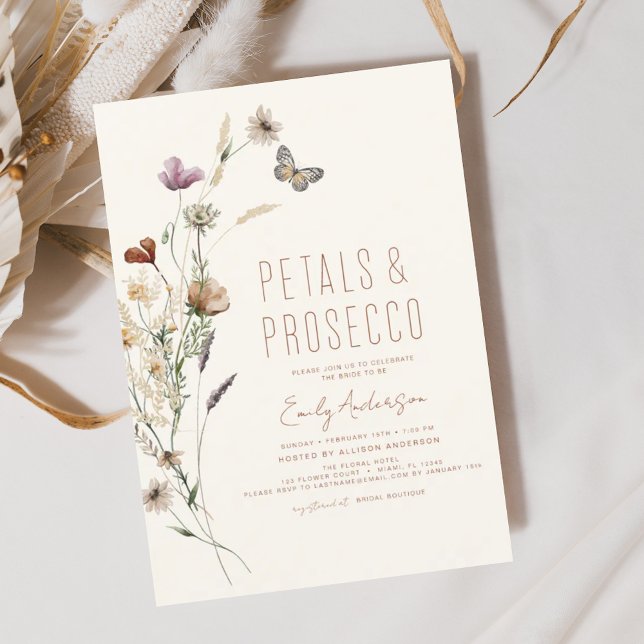 Convites Pétalas de Flores Selvagens e Chá de panela Prosec (Criador carregado)