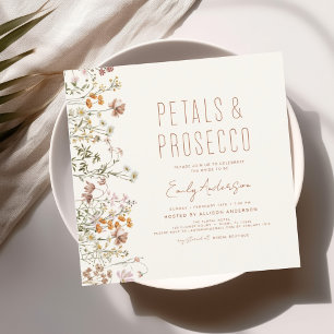 Convites Pétalas de Flores Selvagens e Jardim de Chá de pan