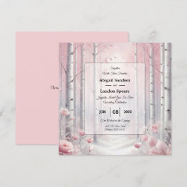 Convites Pétalas de fosco num Casamento de Woodland de inve