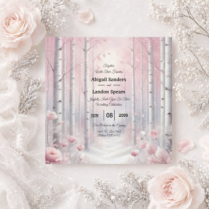 Convites Pétalas de fosco num Casamento de Woodland de inve