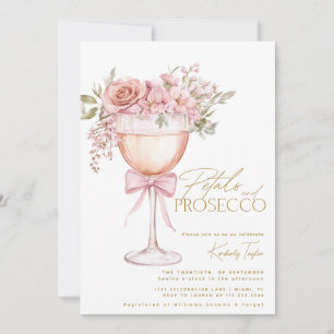Convites Pétalas E Chá De Noiva De Rosa De Jardim Prosecco