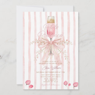 Convites Pétalas e Prosecco Rosa Floral Champanhe bridal