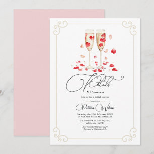 Convites Pétalas Elegantes e Chás de Bebê com Prosecco