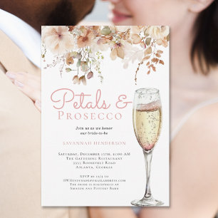 Convites Pétalas Elegantes e Chuveiro de Noiva Floral Prose