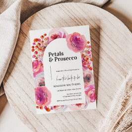 Convites Pétalas & Prosecco Arco Floral de Verão Chá de Noi