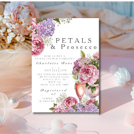 Convites Pétalas & Prosecco Chuveiro de Noiva floral