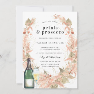 Convites Pétalas & Prosecco Chuveiro Nupcial de Champanhe