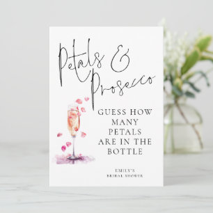 Convites Petals Prosecco adivinha quantos jogos de Chá de p