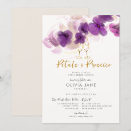 Convites Petals Prosecco - Chá de panela de espuma de orquí