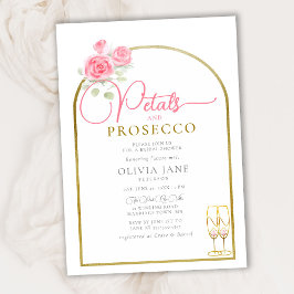 Convites Petals Prosecco Flora Boho Chá de panela de Arco D