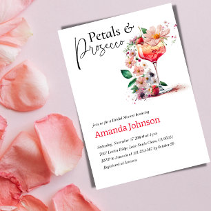 Convites Petals & Prosecco Floral Chá de panela Brunch