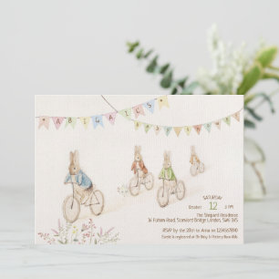 Convites Peter, o Chá de fraldas neutro do coelho