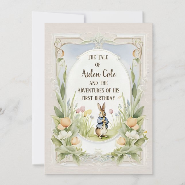 Convites Peter, o Coelho Coelho no Jardim (Frente)