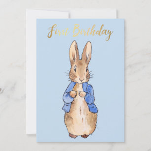 Convites Peter o Rabbit Primeiro aniversário