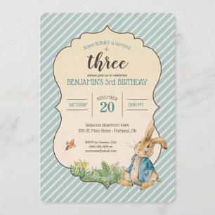 Convites Peter Rabbit Aniversário