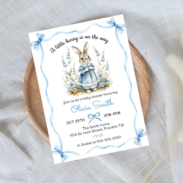 Convites Peter Rabbit Baby Shower Invitation (Criador carregado)