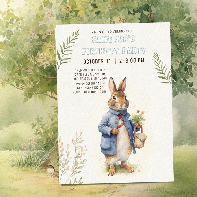 Convites Peter Rabbit Birthday (Criador carregado)