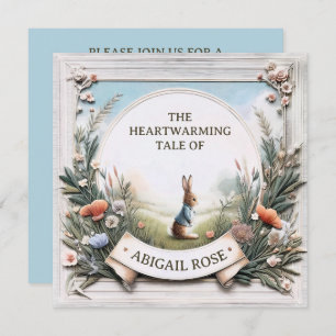 Convites Peter Rabbit no Jardim