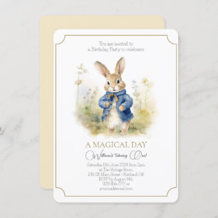 Convites Peter The Rabbit Watercolor Birthday