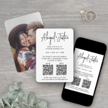 Petite Minimal Script Tudo-em-Um QR Foto Casamento