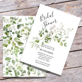 Convites Petite White Floral Chá de panela