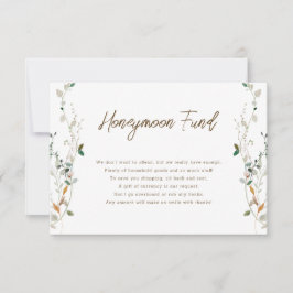 Convites Petite Wildflower Honeymoon Fund