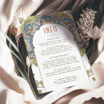 Convites Petunia Weding INFO Vintage Art Nouveau Mucha<br><div class="desc">Cartão INFO de Casamento vintage Art Nouveau de Alphonse Mucha num design floral, romântico e caprichoso. Os florescimentos vitorianos complementam os tipos clássicos de arte deco fonts. Introduza as suas informações personalizadas e está concluído. Se você quiser alterar a design, clique no botão azul "Personalizar". Muito obrigado por considerar a...</div>