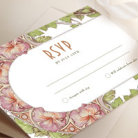 Petunia Weding RSVP Inserir Vintage Art Deco Mucha
