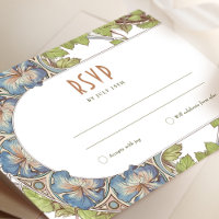 Petunia Weding RSVP Inserir Vintage Art Deco Mucha