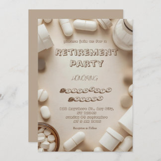 Convites Pharmacist retirement party invitation