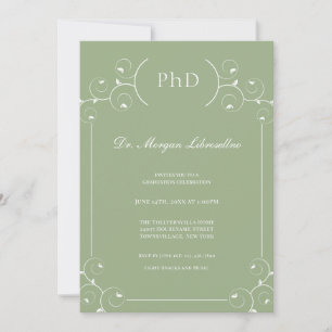 Convites PhD Elegante Sage