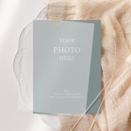 Convites Photo Card for Vellum Save the Date