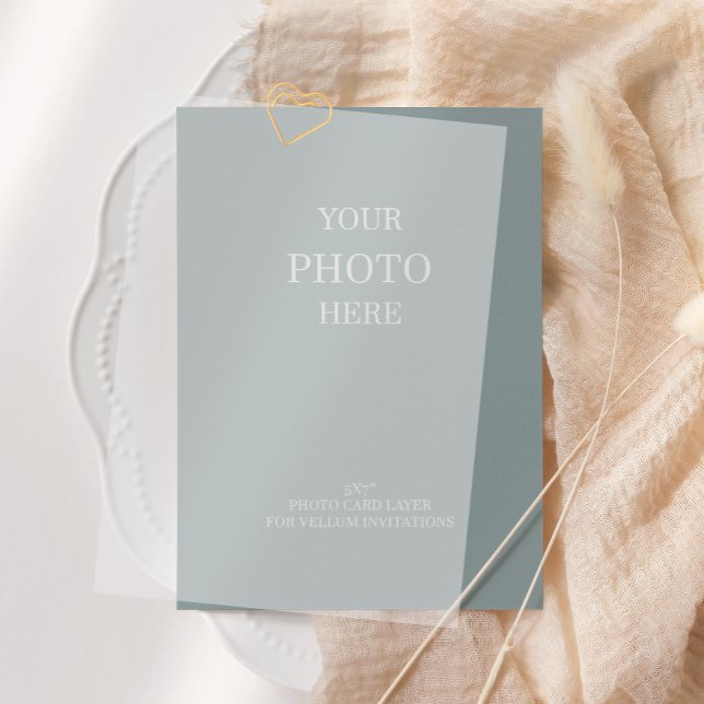 Convites Photo Card for Vellum Save the Date (Criador carregado)