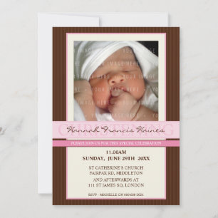 Convites PHOTO CHRISTENING INVITES :: elegance 4P