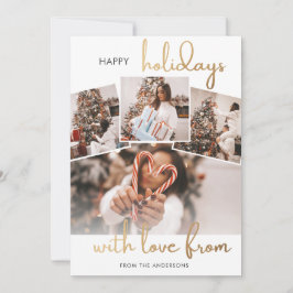 Convites Photo Collage Christmas Family Holiday Card