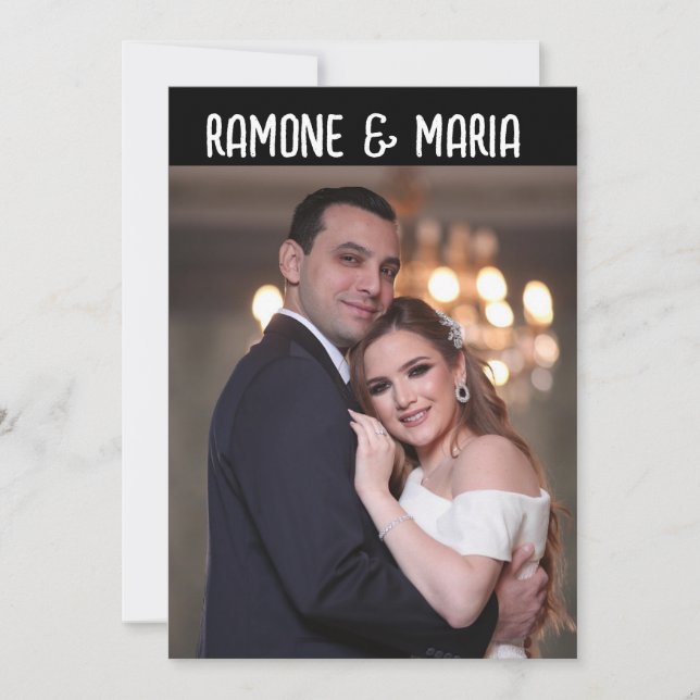 CONVITES PHOTO CUSTOM WEDDING INVITATIONS (Frente)