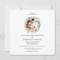 *~* PHOTO Floral QR code AR16 RSVP Wedding