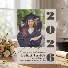 Convites Photo Graduation Party Invitation 2026 - Custom