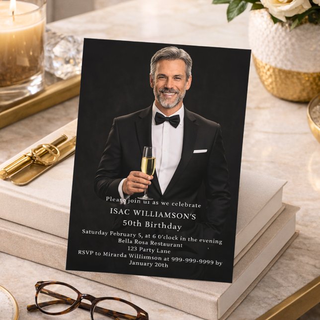 Convites Photo milestone birthday (Criador carregado)